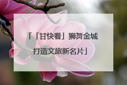 「甘快看」狮舞金城 打造文旅新名片