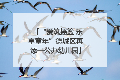 “爱筑摇篮 乐享童年”德城区再添一公办幼儿园
