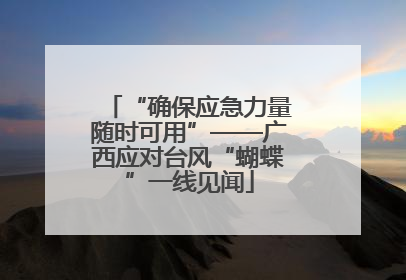 “确保应急力量随时可用”——广西应对台风“蝴蝶”一线见闻