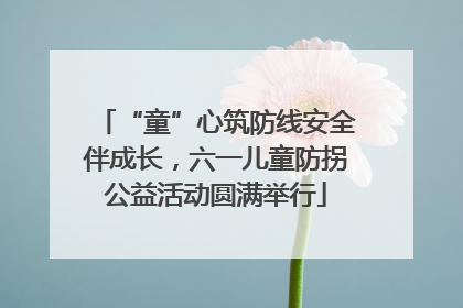 “童”心筑防线安全伴成长，六一儿童防拐公益活动圆满举行