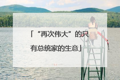 “再次伟大”的只有总统家的生意