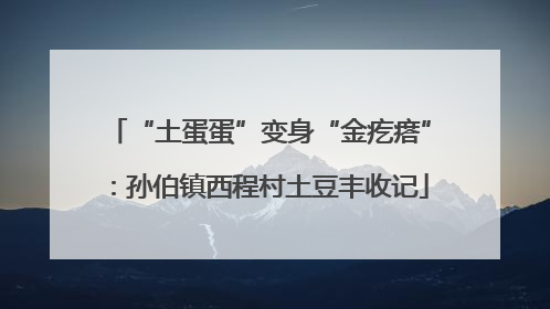“土蛋蛋”变身“金疙瘩”：孙伯镇西程村土豆丰收记
