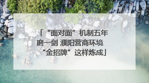 “面对面”机制五年磨一剑 濮阳营商环境“金招牌”这样炼成
