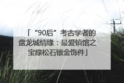 “90后”考古学者的盘龙城情缘：最爱镇馆之宝绿松石镶金饰件
