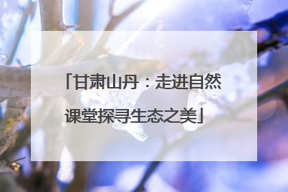 甘肃山丹：走进自然课堂探寻生态之美