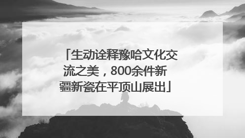 生动诠释豫哈文化交流之美，800余件新疆新瓷在平顶山展出
