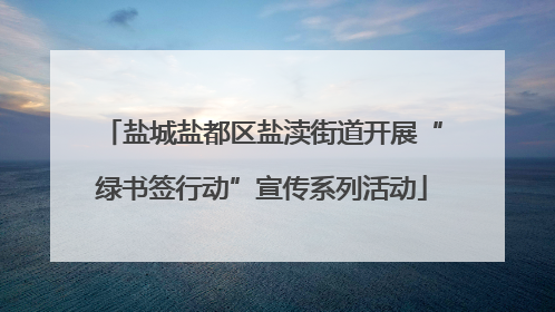 盐城盐都区盐渎街道开展“绿书签行动”宣传系列活动