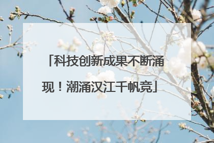 科技创新成果不断涌现！潮涌汉江千帆竞