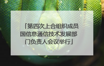 第四次上合组织成员国信息通信技术发展部门负责人会议举行