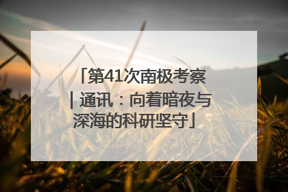 第41次南极考察｜通讯：向着暗夜与深海的科研坚守