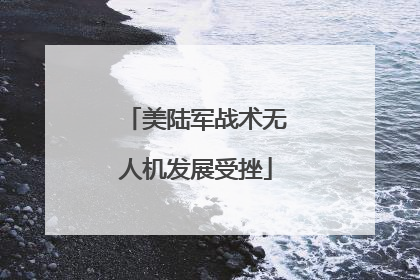 美陆军战术无人机发展受挫