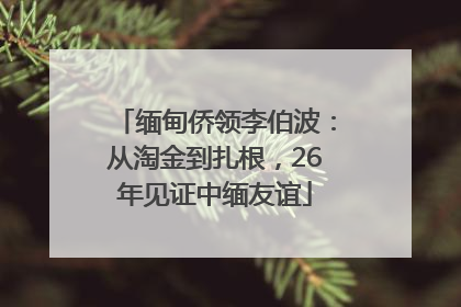 缅甸侨领李伯波：从淘金到扎根，26年见证中缅友谊