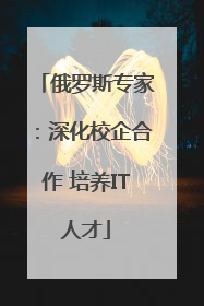 俄罗斯专家：深化校企合作 培养IT人才