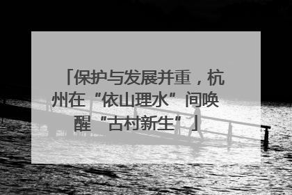 保护与发展并重，杭州在“依山理水”间唤醒“古村新生”