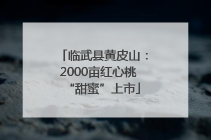 临武县黄皮山：2000亩红心桃“甜蜜”上市