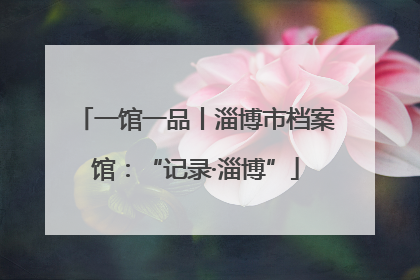 一馆一品丨淄博市档案馆：“记录·淄博”