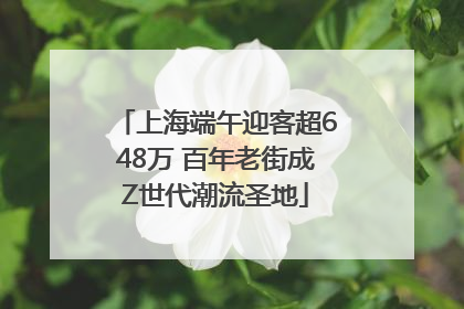 上海端午迎客超648万 百年老街成Z世代潮流圣地