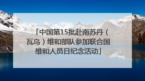 中国第15批赴南苏丹（瓦乌）维和部队参加联合国维和人员日纪念活动