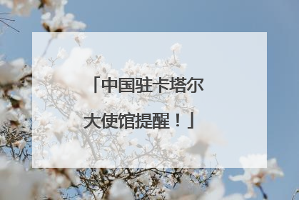 中国驻卡塔尔大使馆提醒！