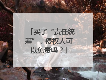 买了“责任统筹”，侵权人可以免责吗？