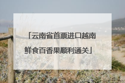 云南省首票进口越南鲜食百香果顺利通关