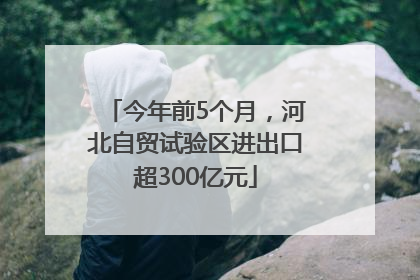 今年前5个月，河北自贸试验区进出口超300亿元