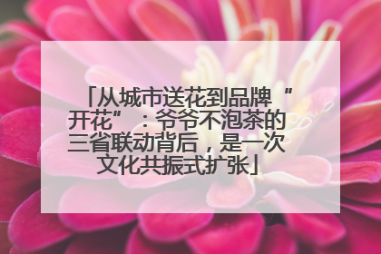 从城市送花到品牌“开花”：爷爷不泡茶的三省联动背后，是一次文化共振式扩张