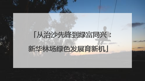 从治沙先锋到绿富同兴：新华林场绿色发展育新机