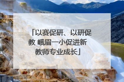 以赛促研、以研促教 峨眉一小促进新教师专业成长
