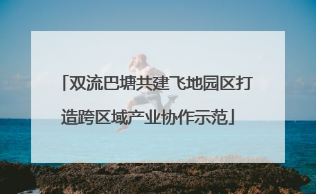 双流巴塘共建飞地园区打造跨区域产业协作示范