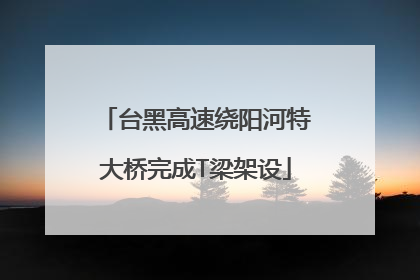 台黑高速绕阳河特大桥完成T梁架设