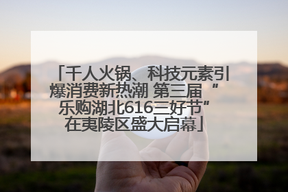 千人火锅、科技元素引爆消费新热潮 第三届“乐购湖北616三好节”在夷陵区盛大启幕