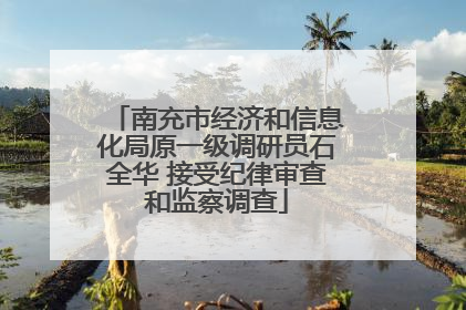 南充市经济和信息化局原一级调研员石全华 接受纪律审查和监察调查