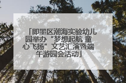 即墨区潮海实验幼儿园举办“梦想起航 童心飞扬”文艺汇演暨端午游园会活动
