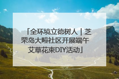 全环境立德树人｜芝罘岛大疃社区开展端午艾草花束DIY活动