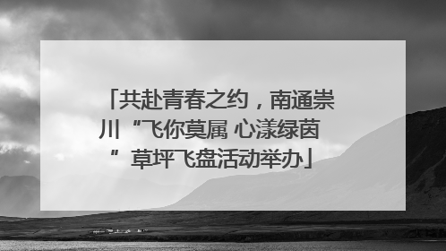 共赴青春之约，南通崇川“飞你莫属 心漾绿茵”草坪飞盘活动举办