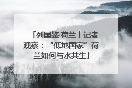 列国鉴·荷兰丨记者观察：“低地国家”荷兰如何与水共生