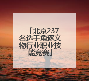 北京237名选手角逐文物行业职业技能竞赛