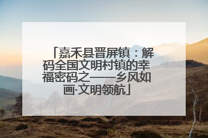嘉禾县晋屏镇：解码全国文明村镇的幸福密码之——乡风如画·文明领航