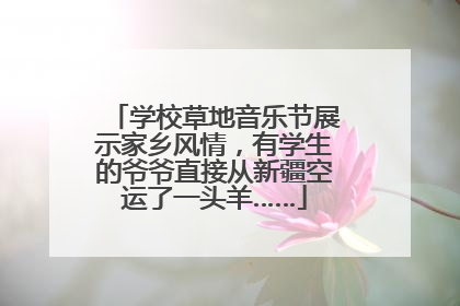 学校草地音乐节展示家乡风情，有学生的爷爷直接从新疆空运了一头羊……