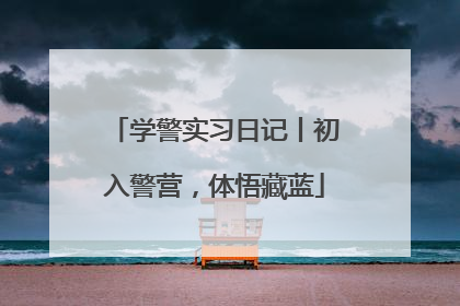 学警实习日记丨初入警营，体悟藏蓝