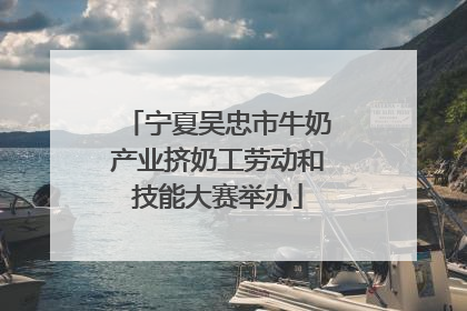 宁夏吴忠市牛奶产业挤奶工劳动和技能大赛举办
