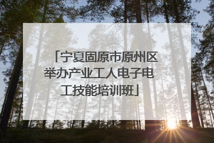 宁夏固原市原州区举办产业工人电子电工技能培训班