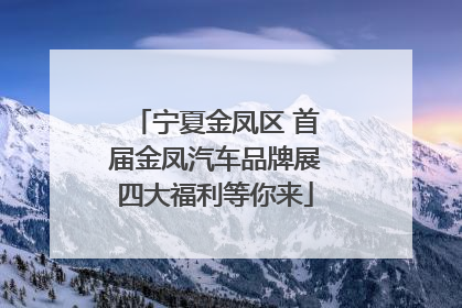宁夏金凤区 首届金凤汽车品牌展四大福利等你来
