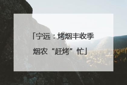 宁远：烤烟丰收季 烟农“赶烤”忙