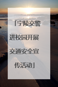 宁陵交警进校园开展交通安全宣传活动