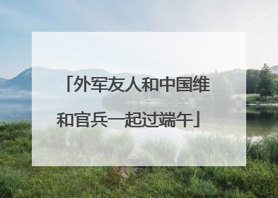外军友人和中国维和官兵一起过端午