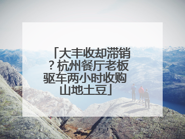 大丰收却滞销？杭州餐厅老板驱车两小时收购山地土豆