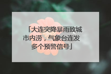 大连突降暴雨致城市内涝，气象台连发多个预警信号