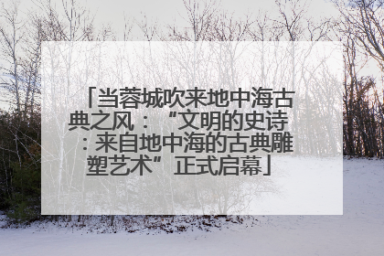 当蓉城吹来地中海古典之风：“文明的史诗：来自地中海的古典雕塑艺术”正式启幕